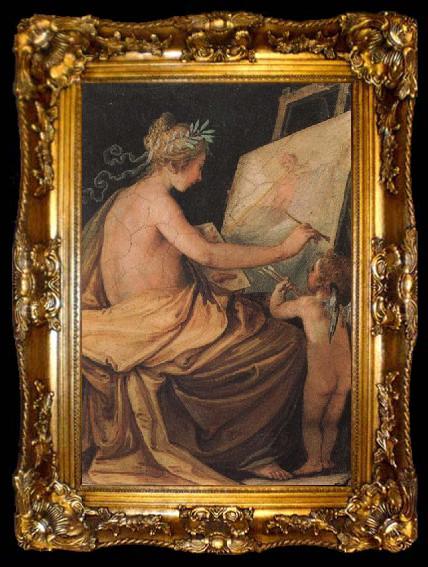 framed  Giovanni da san giovanni Painting Depicing Fame, ta009-2